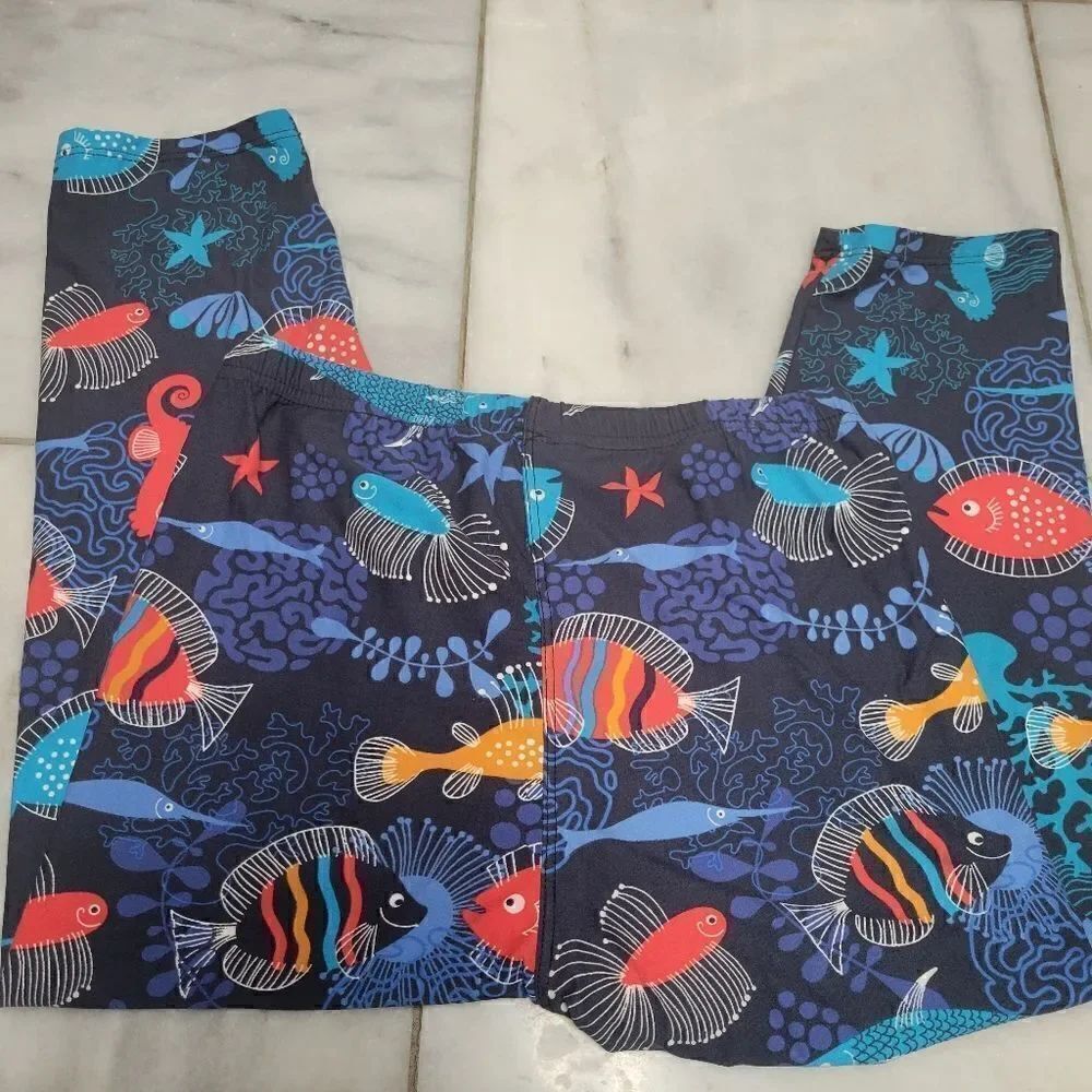 Leggings Depot Tropical Fish Design Leggings, One Size